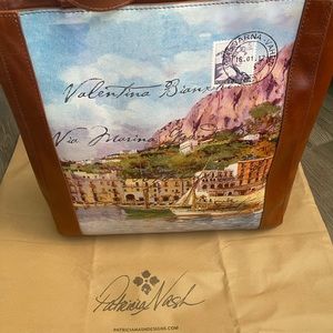 Patricia Nash Viana Postcard Travel Tote-RARE NWOT
